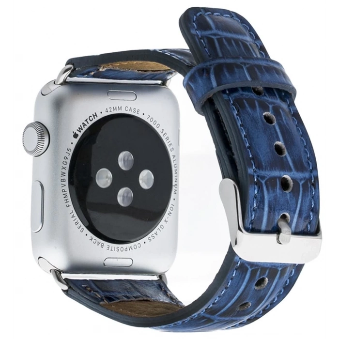 ÇOK SATAN Apple Watch Uyumlu Deri Kordon 42-44-45mm Croco YK07