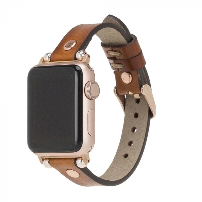 ÇOK SATAN Apple Watch Uyumlu Deri Kordon 42-44-45mm RG RST2EF