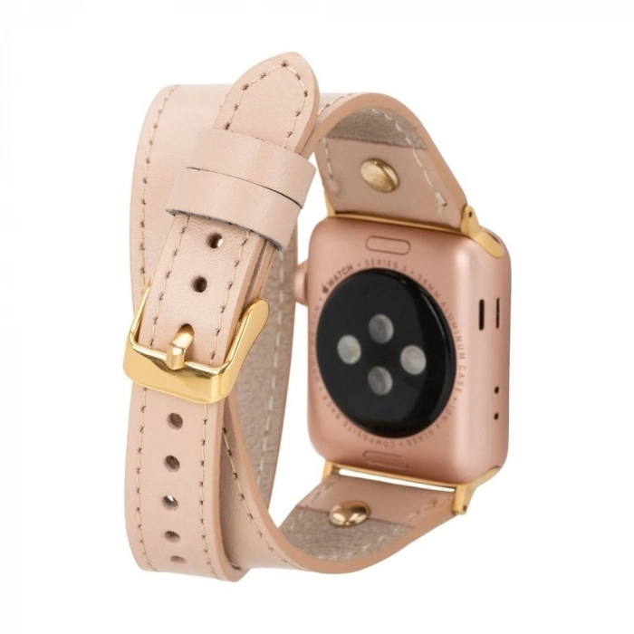 ÇOK SATAN Apple Watch Uyumlu Deri Kordon 42-44-45mm Slim DT GT NU1