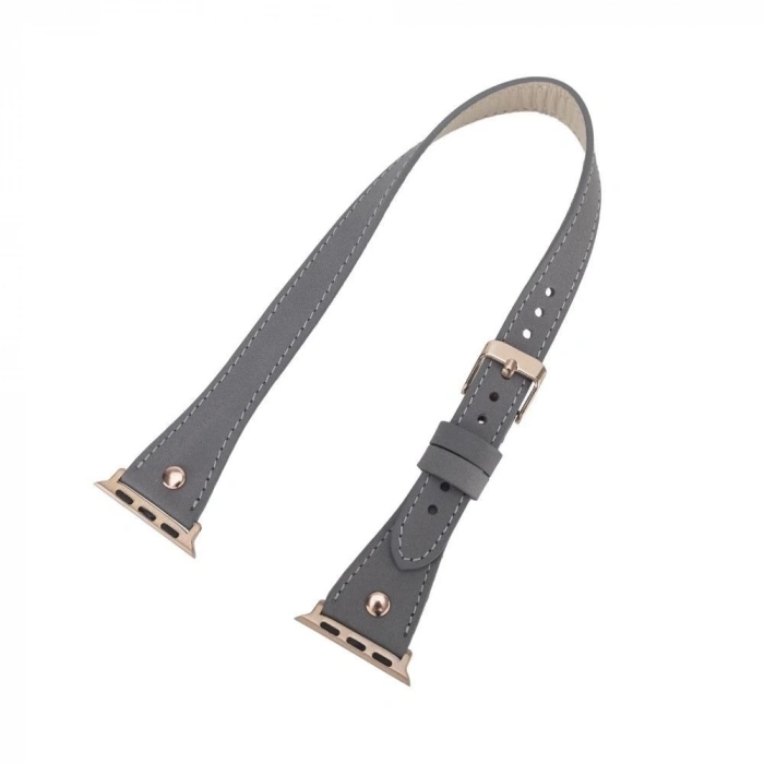 ÇOK SATAN Apple Watch Uyumlu Deri Kordon 42-44-45mm Slim DT RGRST9