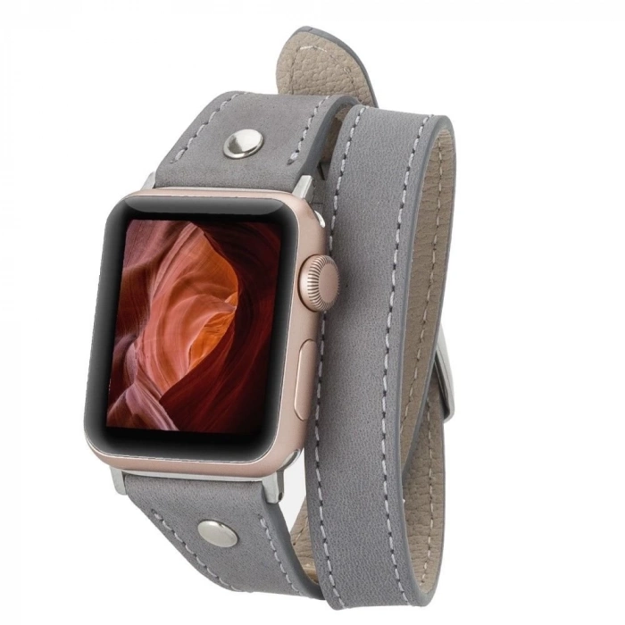ÇOK SATAN Apple Watch Uyumlu Deri Kordon 42-44-45mm Slim DT STRST9