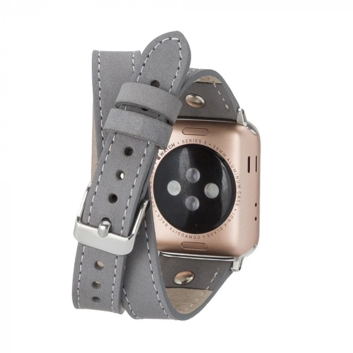 ÇOK SATAN Apple Watch Uyumlu Deri Kordon 42-44-45mm Slim DT STRST9
