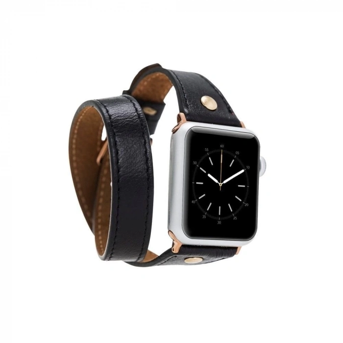 ÇOK SATAN Apple Watch Uyumlu Deri Kordon 42-44-45mm Slim DTGT RST1