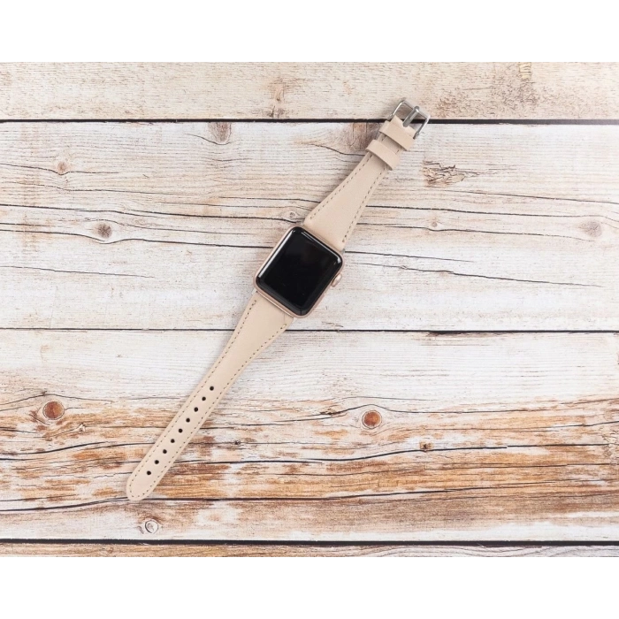 ÇOK SATAN Apple Watch Uyumlu Deri Kordon 42-44-45mm Slim NU1