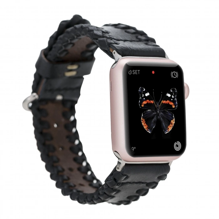 ÇOK SATAN Apple Watch Uyumlu Deri Kordon 42-44-45mm SM43 RST1