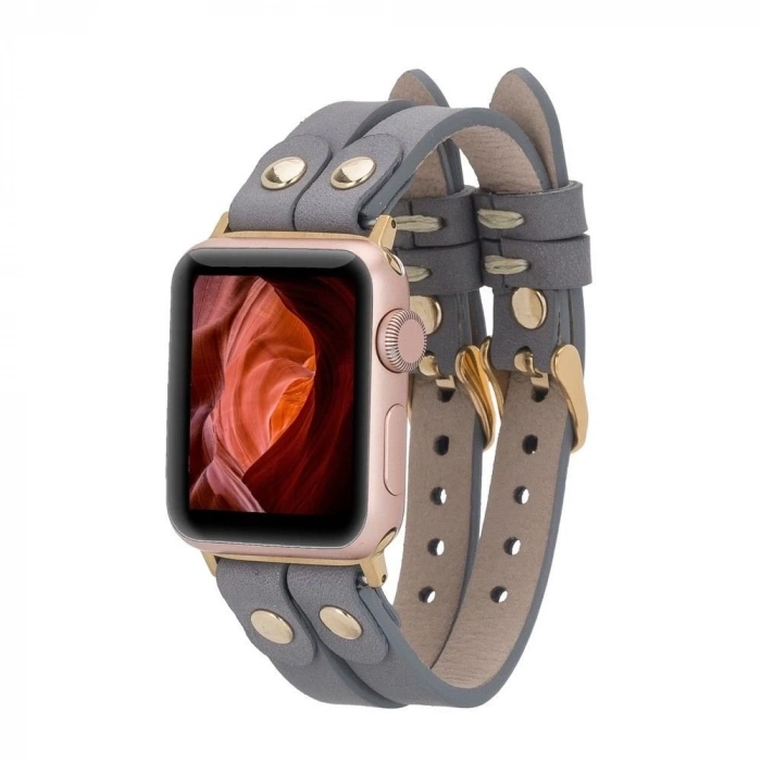 ÇOK SATAN Apple Watch Uyumlu Deri Kordon Ely Double Tour GT RST9