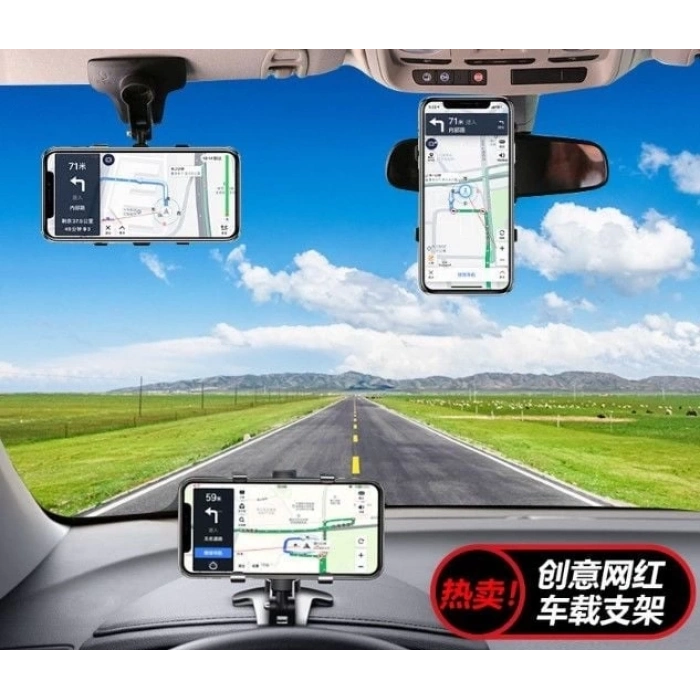 ÇOK SATAN Araba Gösterge Üstüne Takılan 360 Oynar Başlıklı Telefon Tutucu