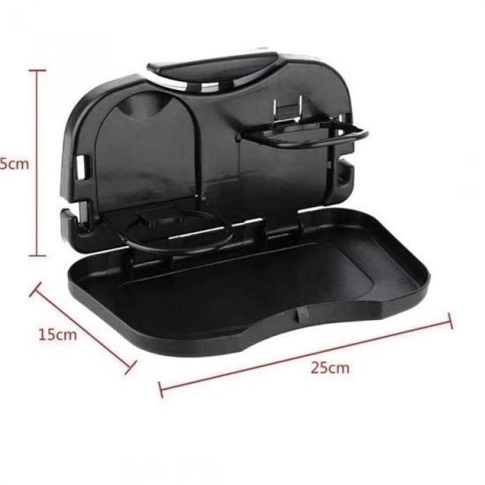 ÇOK SATAN Araba Koltuk Arkası Katlanabilir Tepsi Siyah