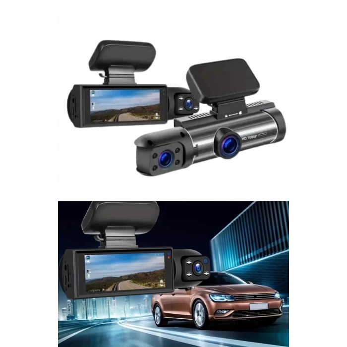 ÇOK SATAN Araç İçi Full Hd Kamera Ön ve Arka Kameralı Ekranlı Araç Kamerası