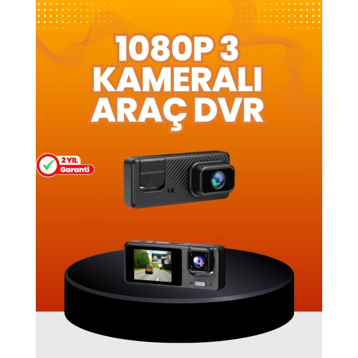 ÇOK SATAN Araç İçi Güvenlik Kamerası | 3 Kanallı, 24 Saat Park Kaydı Destekli