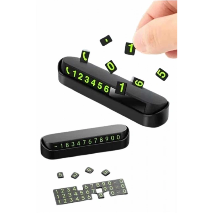 ÇOK SATAN Araç İçi Numaratör Numaralık Oto Cam Kartı Fosforlu Numaratör
