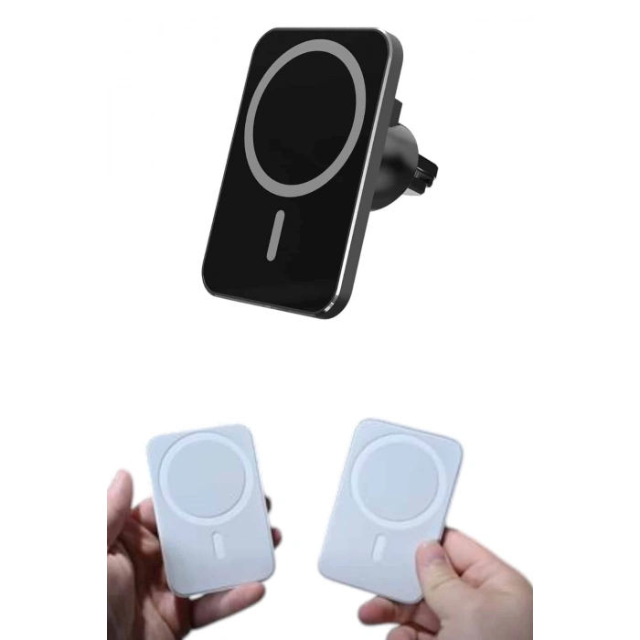 ÇOK SATAN araç uyumlu Kablosuz 15W Taşınabilir Şarj Aleti Çift Kablo