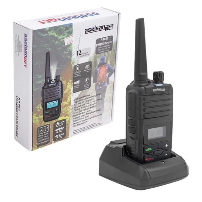 ÇOK SATAN Aselsan A446t 16 Kanal 12 Km Menzil Ekranlı Tekli Set El Telsizi