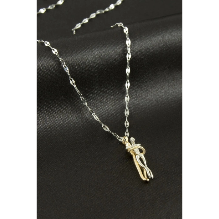 ÇOK SATAN Aşkla Bağlı Çift Çelik Kolye