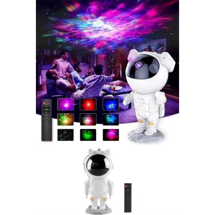 ÇOK SATAN Astronot Şeklinde Bluetooth Hoparlör Gökyüzü Kumandalı Aydınlatma Lamba