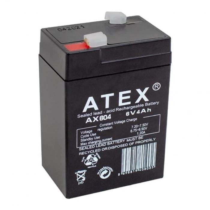 ÇOK SATAN Atex 6 Volt 4 Ah Işıldak Aküsü (70*48*101 Mm)