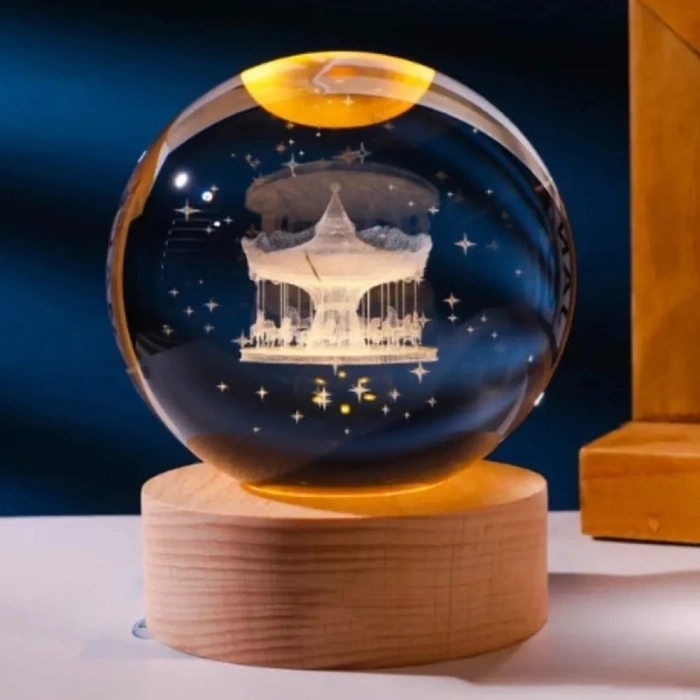 ÇOK SATAN Atlı Karınca Tasarım Işıklı Cam Küre