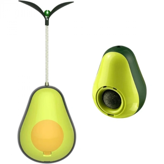 ÇOK SATAN Avokado Şeklinde Kedi Naneli Ve Mama Hazneli Kedi Oyuncağı