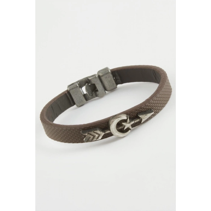 ÇOK SATAN Ay Yıldız Ok Kaliteli Suni Deri Bileklik