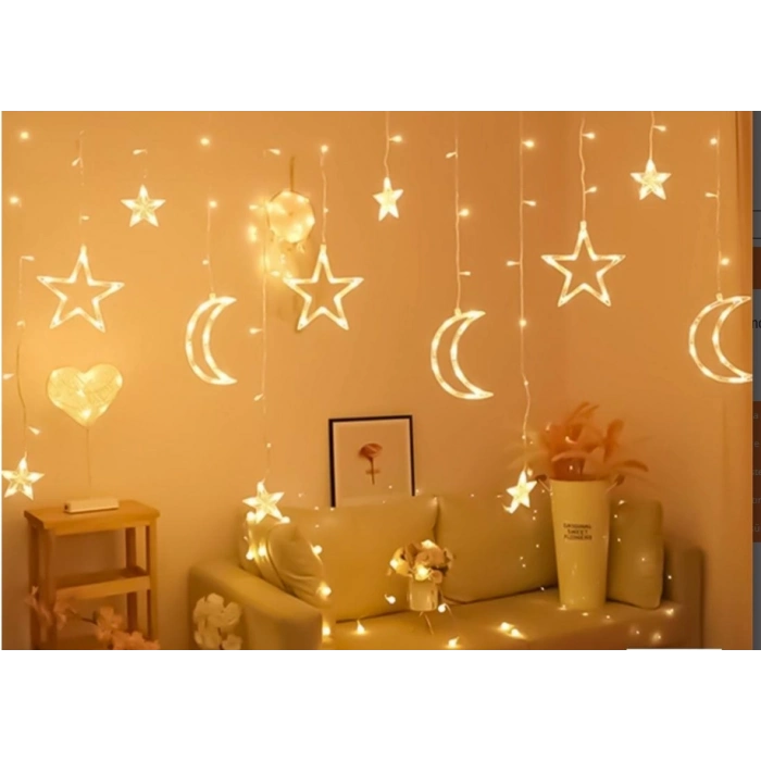 ÇOK SATAN Ay Yıldız Perde Led 3m