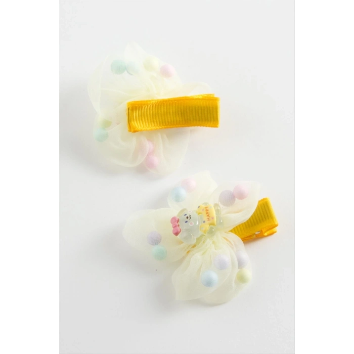 ÇOK SATAN Ayıcık Çiçek Pens Toka 2 Adet