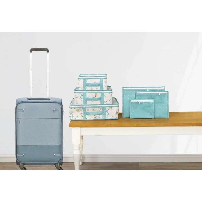 ÇOK SATAN Baby 6lı Desenli Fileli Bavul Valiz İçi Düzenleyici Çok Amaçlı Organizer (yeşil)