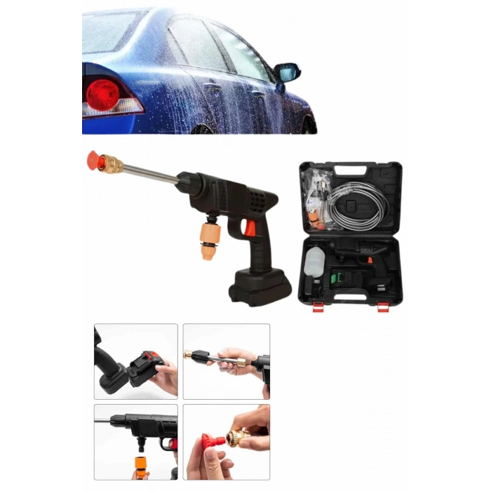 ÇOK SATAN Bahçe Sulama Tabancası Makinesi Yüksek Basınçlı Akülü Yıkama Makinesi