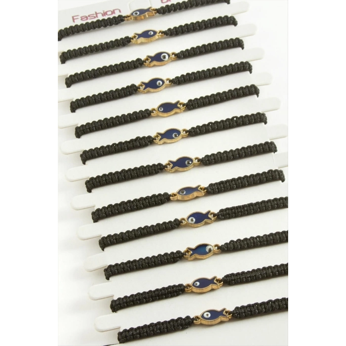 ÇOK SATAN Balık Makrome Örgülü Bileklik