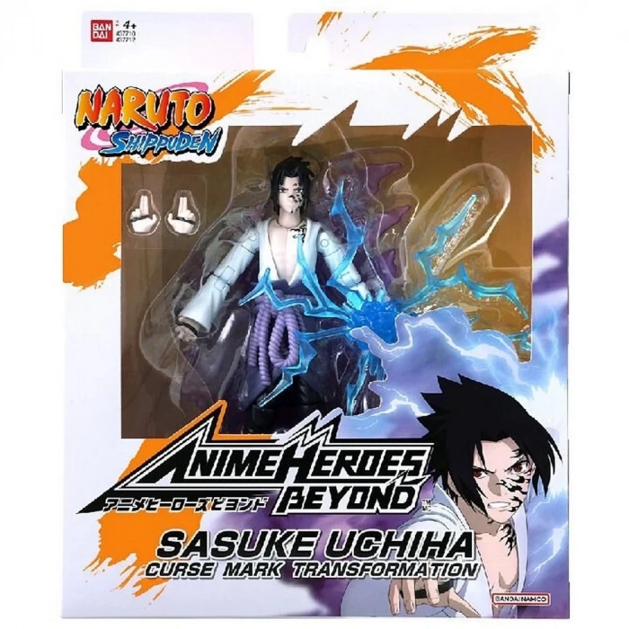 ÇOK SATAN Bandai Anime Heroes Naruto Sasuke Uchiha Figür ve Aksesuar Seti 16 cm