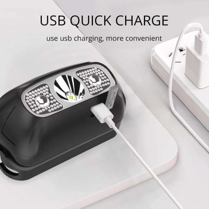 ÇOK SATAN Baretta Brt61 Xpe Pearls Led Hareket Sensörlü Mini Usb Şarjlı Kafa Feneri