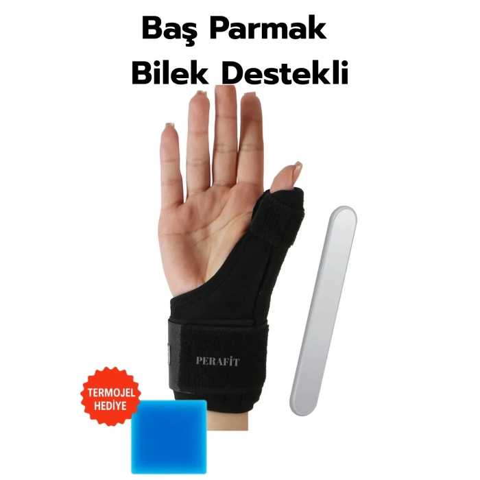 ÇOK SATAN Baş Parmak Ve Bilek Destekli El Bilekliği Metal Atel De Quarvein 5 Termojelli Paket