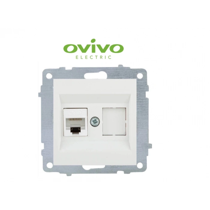 ÇOK SATAN Beyaz Data Prizi Jaksız Çerçevesiz Grano - Priz ve Anahtar İçin Uyumlu Çerçeve