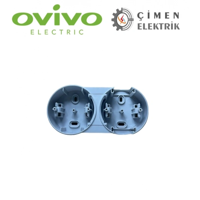 ÇOK SATAN Beyaz İkili Sıva Üstü Kombine Anahtar Priz Kutusu - Elektrik Tesisat Anahtarı