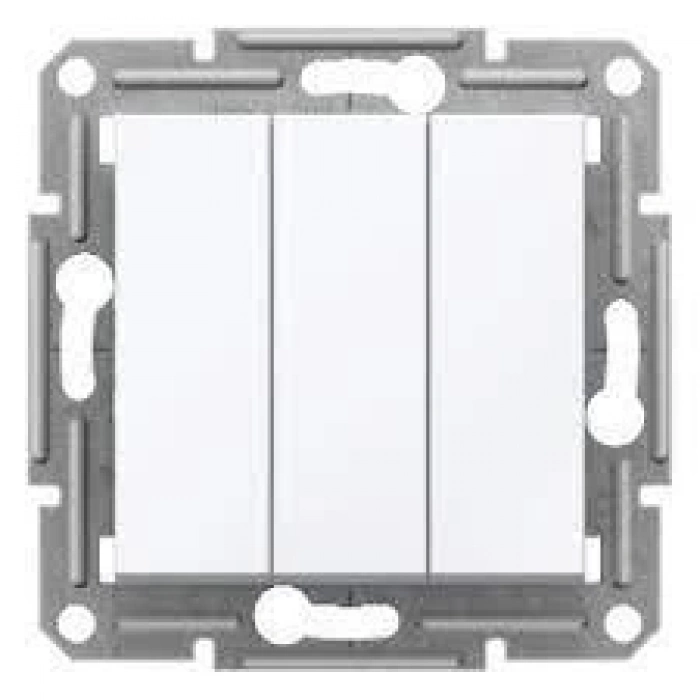 ÇOK SATAN Beyaz Üçlü Anahtar Çerçevesiz - Priz ve Anahtar İçin Uyumlu Çerçeve