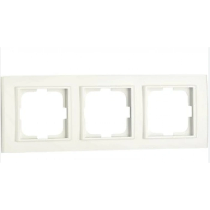 ÇOK SATAN Beyaz Üçlü Çerçeve - Priz ve Anahtar İçin Uyumlu Çerçeve