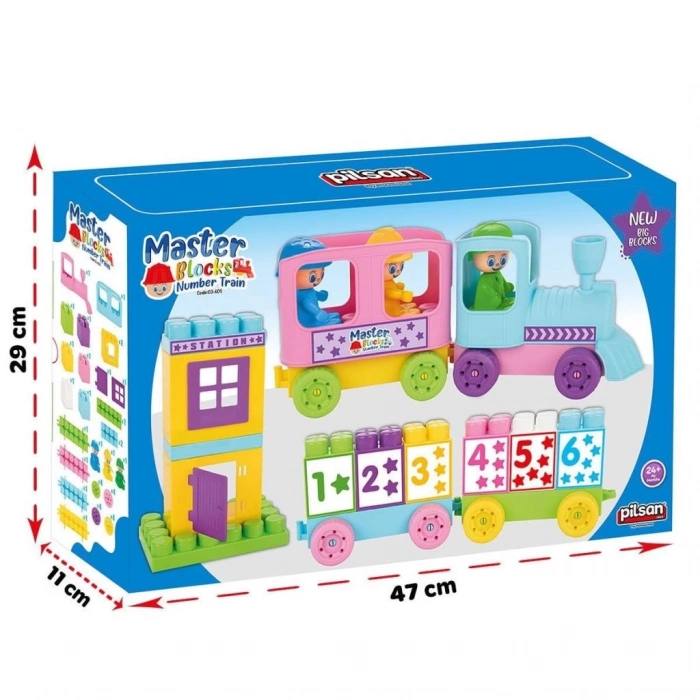 BFS   03 605 Master Blok Rakamlı Tren -Pilsan Oyuncak