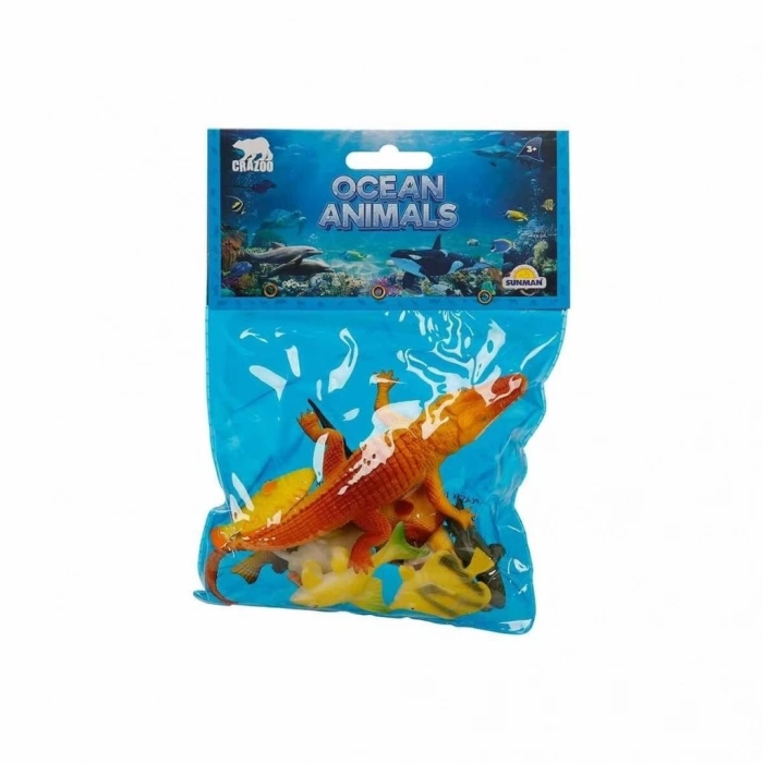 BFS   0704 Okyanus Hayvanları Poşetli Hayvan Oyun Seti