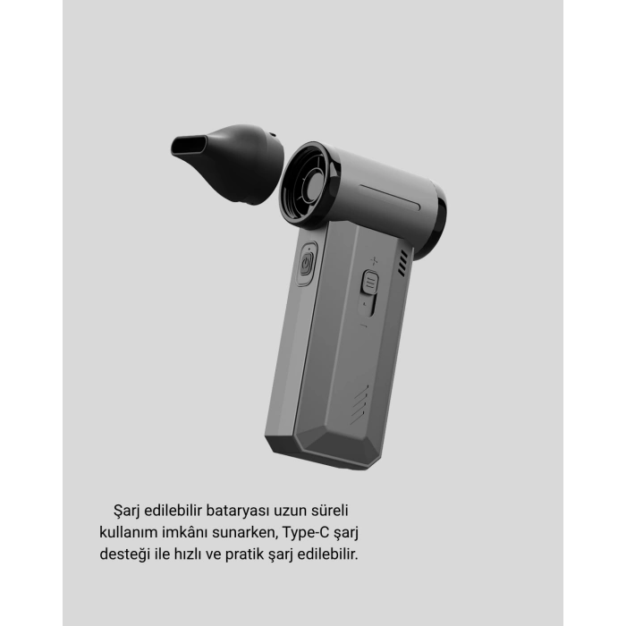 BFS 130000 RPM Çok Fonksiyonlu Şarjlı Hava Üfleme ve Vakum Temizlik Cihazı