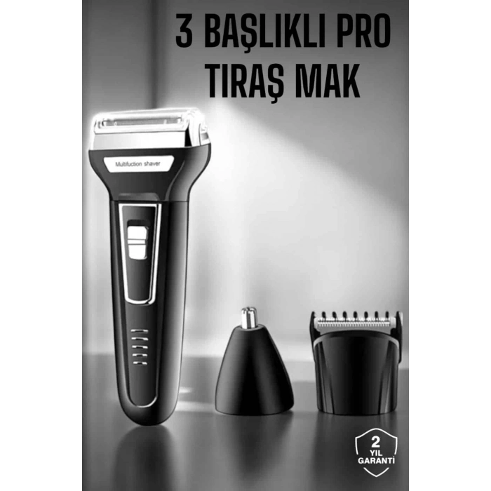 BFS 3 Başlıklı Kulak Ve Burun Tıraş Makinesi Erkeklere Özel