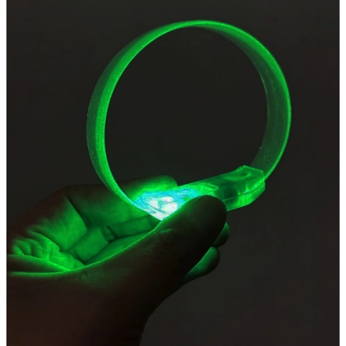ÇOK SATAN BFS  3 Modlu Pilli LED Işıklı Esnek Parti Bilekliği Yeşil