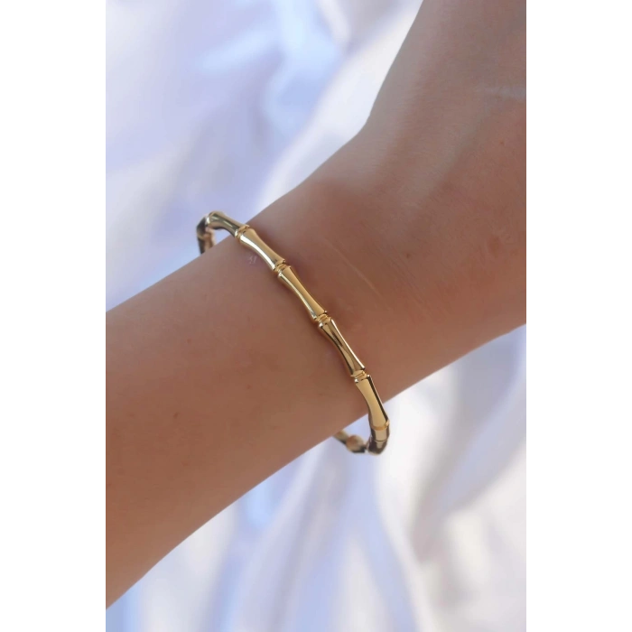 ÇOK SATAN BFS 316L Çelik Altın Renk Kemik Model Bileklik