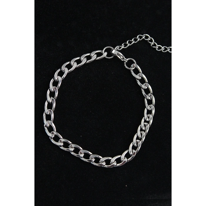 ÇOK SATAN BFS 316L Çelik Kalın Klasik Model Gümüş Renk Erkek Bileklik