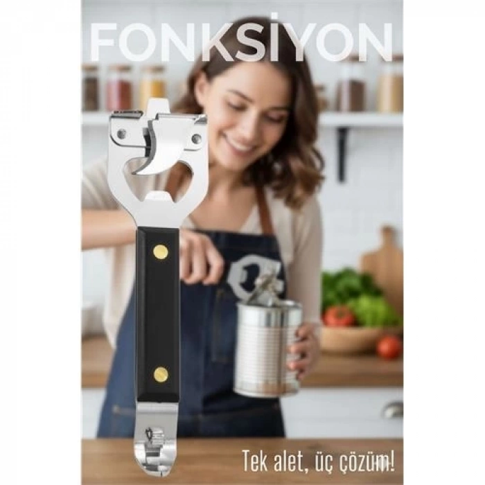 ÇOK SATAN BFS 3’ü 1 Arada Konserve Açacağı – Şişe Açacağı ve Kapak Kaldıracı Paslanmaz Çelik