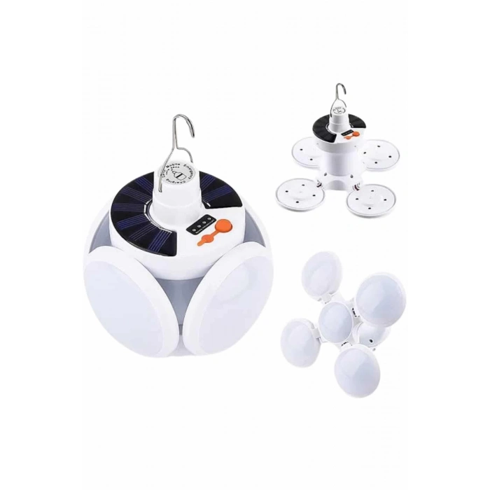 BFS 5 Kanatlı Bahçe Aydınlatma Led Askılı Solar Güneş Enerji Usb Sarjlı