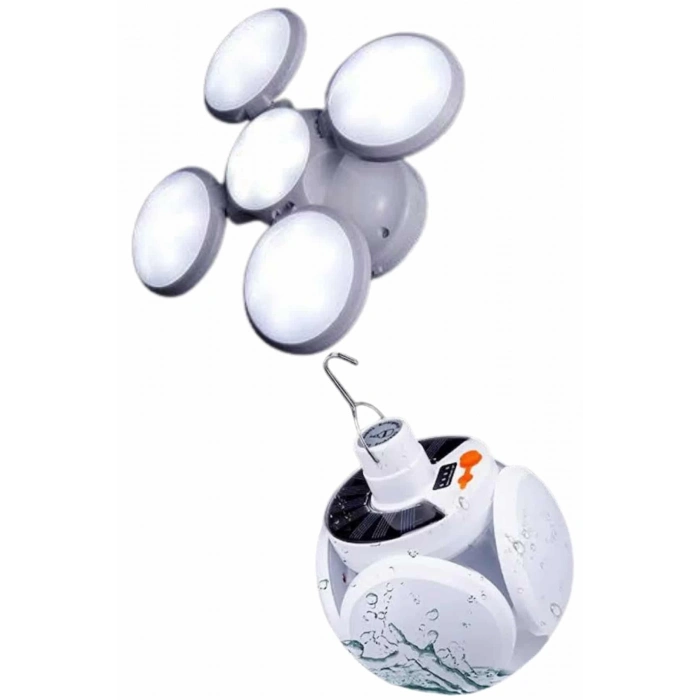 BFS 5 Kanatlı Bahçe Aydınlatma Led Askılı Solar Güneş Enerji Usb Sarjlı