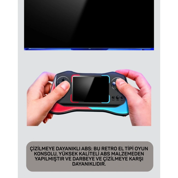 BFS 500 Oyunlu 3,5” Elde Taşınabilir Mini Oyun Konsolu – Şarjlı, TV Bağlantılı