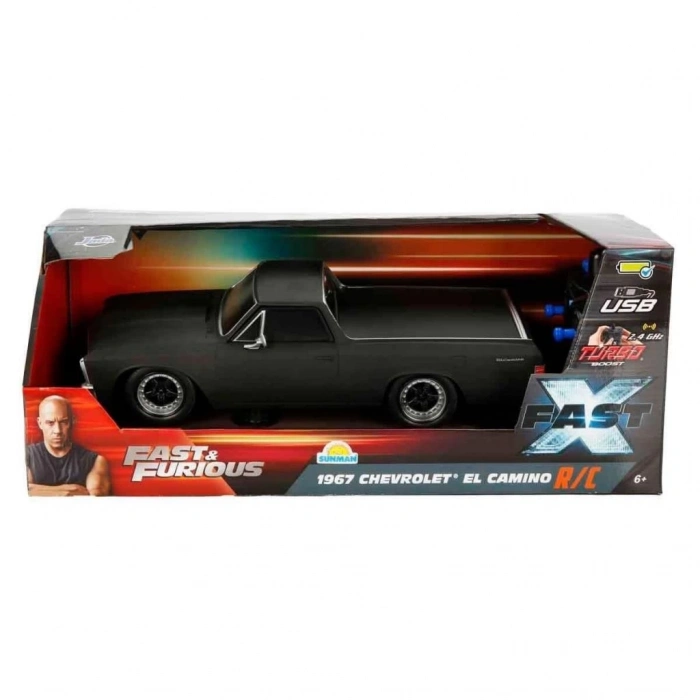BFS   8429 1:16 Fast & Furious 1967 Chevrolet El Camino USB Şarjlı Uzaktan Kumandalı Araba