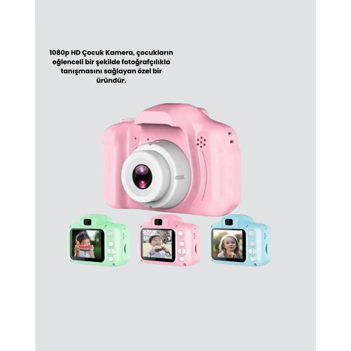 BFS 8MP Mini Çocuk Fotoğraf Makinesi – Pembe Ses Kaydı Özellikli