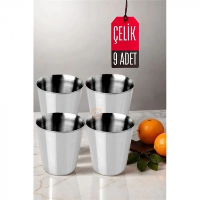 ÇOK SATAN BFS 9 LU Paslanmaz Çelik Bardak – Kamp, Piknik ve Mutfak İçin Dayanıklı Metal Bardak