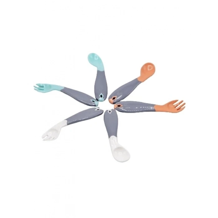 BFS     Açılı Mama Kaşık Çatal Takımı 703 Gri